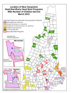 Location of New Hampshire Head Start/Early Head Start Programs With Number of Children Served March 2012 Colebrook/Pittsburg 28