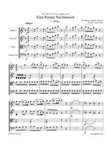 Sheet Music from www.mfiles.co.uk  Eine Kleine Nachtmusik I. Allegro  Ï