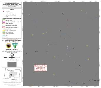 Prineville Reservoir Recreation Area Travel Map