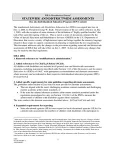 Law / IDEA / Individuals with Disabilities Education Act / No Child Left Behind Act / Individualized Education Program / Highly Qualified Teachers / Special education / United States Department of Education / Post Secondary Transition For High School Students with Disabilities / Education in the United States / Education / United States