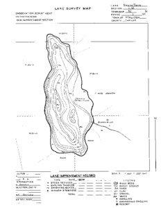 South Twin Lake – Taylor County, Wisconsin DNR Lake Map, Jun 1938, Not for Navigation