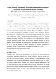 Quantum mechanics / Quantum electrodynamics / Bohr model / Niels Bohr / Introduction to quantum mechanics / Electron / Wave–particle duality / Atomic theory / Schrödinger equation / Physics / Atomic physics / Introductory physics