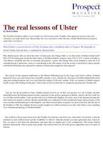 Issue 140, November[removed]The real lessons of Ulster