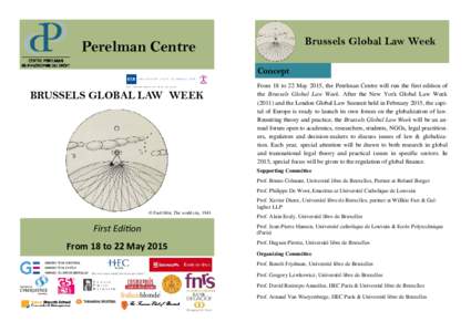 Brussels Global Law Week  Perelman Centre Concept  BRUSSELS GLOBAL LAW WEEK