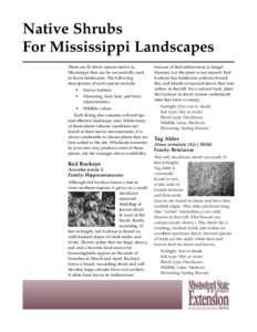 P2334 Native Shrubs for Mississippi Landscapes