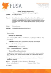 FLINDERS UNIVERSITY STUDENT ASSOCIATION Student Hub, Plaza Level Union Building Flinders University, Adelaide SA 5001 P[removed]F[removed]E [removed] W fusa.edu.au ABN[removed]