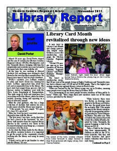 Library Report Western Counties Regional Library November[removed]Compiled by Ian White