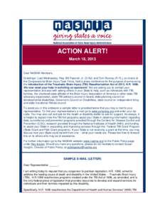 ACTION ALERT! March 18, 2013