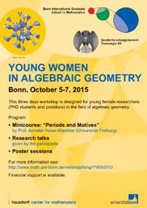 Bonn International Graduate School in Mathematics Sonderforschungsbereich Transregio 45