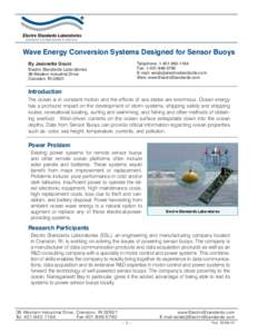 Transport / Wave power / Buoy / Spar buoy / Energy harvesting / Energy transformation / National Data Buoy Center / Technology / Energy conversion / Water