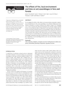 Diversity and Distributions, (Diversity Distrib[removed], 487–497 Blackwell Publishing, Ltd. BIODIVERSITY RESEARCH