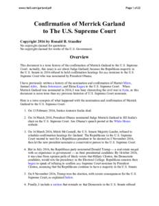 www.rbs0.com/garland.pdf  Page 1 of 22 Confirmation of Merrick Garland to The U.S. Supreme Court