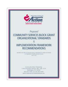 Proposed  COMMUNITY SERVICES BLOCK GRANT ORGANIZATIONAL STANDARDS & IMPLEMENTATION FRAMEWORK