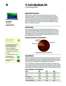11-inch MacBook Air Environmental Report Apple and the Environment  Date introduced