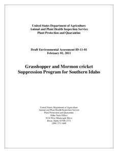 Mormon cricket / Tettigoniidae / Biology / Animal and Plant Health Inspection Service / Bureau of Land Management / Locust / Land management / Rangeland / Grasshopper / Insects as food / Environment of the United States / Fauna of the United States