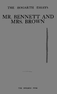 Mr Bennett and Mrs Brown - Virginia Woolf