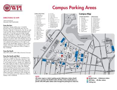 Campus Parking Areas  E NU  RE