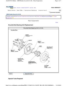 ALLDATA Online[removed]Honda Accord L4-2.4L - Rear Suspension  Page 1 of 7 PAUL REDEHOFT