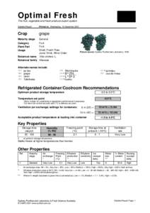 Optimal Fresh The fruit, vegetable and fresh produce expert system Detailed Report