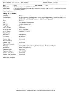 SERFF Tracking #: NCCI[removed]State Tracking #: Company Tracking #: B[removed]LL)