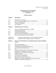 Naturalization & US Citizenship October 2014 Naturalization and U.S. Citizenship The Essential Legal Guide 13th Edition