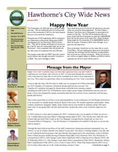 Hawthorne’s City Wide News January 2015   Commission meetings: