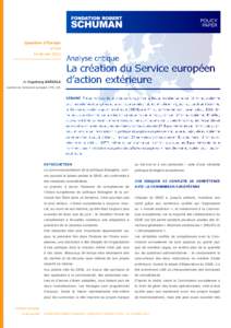 POLICY PAPER Question d’Europe n°[removed]février 2011