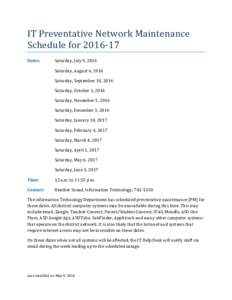 Microsoft Word - IT_Prev_Network_Maint_Sched_2016-17