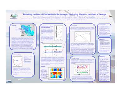 Revisiting the Role of Freshwater in the timing of the Spring Bloom in the Strait of Georgia Susan Allen1, Shannon Harris1, Rich Pawlowicz1, Beth Bornhold2, Jim Gower3, Mike Henry1 and Randall Lee www.stratogem.ubc.ca 1