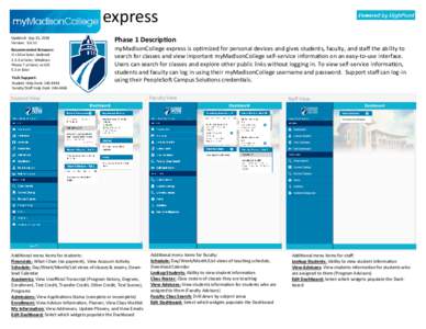 express Updated: Sep 15, 2014 Version: [removed]Recommended Browsers: IE v10 or later, Android[removed]or later, Windows