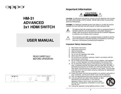 OPPO DV-970HD User Manual