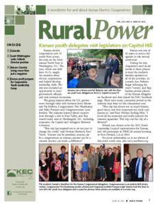 A newsletter for and about Kansas Electric Cooperatives  RuralPower Vol . L XII, No. 8 June 29, 2012  Inside