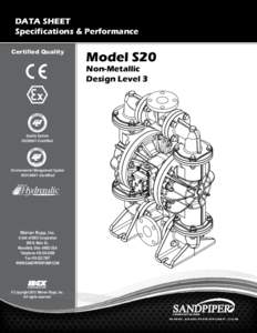 DATA SHEET Specifications & Performance Certified Quality Model S20 Non-Metallic