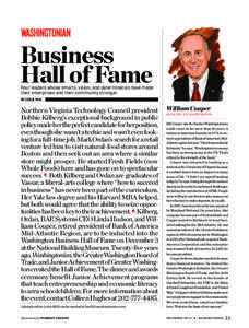Business Hall of Fame Four leaders whose smarts, vision, and determination have made their enterprises and their community stronger BY LESLIE MILK