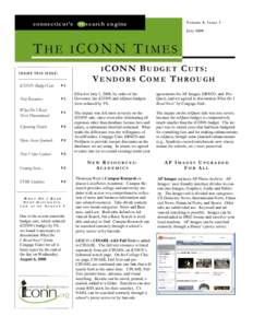 c o n n e c t i c u t ’s  Volume 8, Issue 1 re search engine