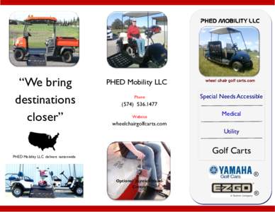 “We bring destinations closer” PHED Mobility LLC Phone