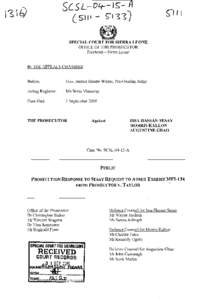 International Criminal Tribunal for the former Yugoslavia / Motion / Liberia / Africa / Special Court for Sierra Leone / Issa Sesay / Charles Taylor