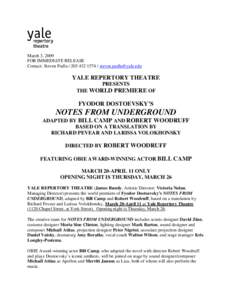 Regional theatre in the United States / Theatre in the United States / Entertainment / Year of birth missing / Robert Woodruff / Yale Repertory Theatre / Repertory theatre / Broadway theatre / Eurydice / Theatre / Performing arts / League of Resident Theatres