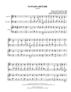 Go Forth with Faith (SATB) & b 44  Sop/Alto