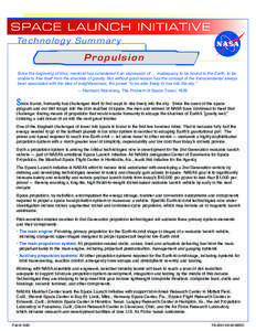 Spacecraft propulsion / Space access / Reusable launch system / Rocket / Marshall Space Flight Center / Space Launch Initiative / NASA / Spacecraft / Edwards Air Force Base / Space technology / Spaceflight / Aerospace engineering