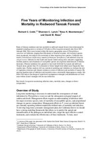 Ornamental trees / Tree diseases / Sudden oak death / Umbellularia / Big Sur / Sequoia sempervirens / Phytophthora / Vegetation / Lithocarpus / Biology / Botany / Flora of the United States