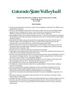 Mountain West Conference / Colorado State University / Sonny Lubick / Colorado State Rams football / Colorado counties / Colorado / Colorado State Rams