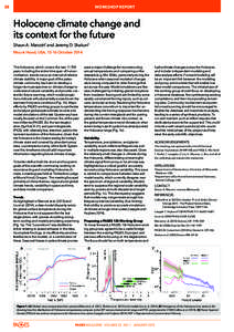 WORKSHOP REPORT  28  Holocene climate change and its context for the future