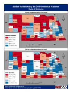 Social Vulnerability to Environmental Hazards State of Nebraska County Comparison within the Nation Dawes Sioux