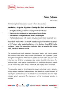 Microsoft Word - Press_Release_Acquisition_Spotless_Group