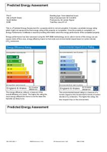 Predicted Energy Assessment   Plot 3  Site at North Street  South Molton  EX36 