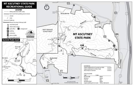 MT ASCUTNEY STATE PARK RECREATIONAL GUIDE to Brownsville  to Windsor