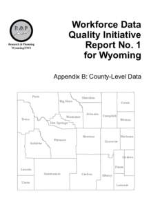 Workforce Data Quality Initiative Report No. 1 for Wyoming  Research & Planning