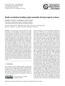 Vortices / Atmospheric thermodynamics / Planetary science / Radio occultation / GPS / Tropopause / Tropical cyclone / Cyclone / Atmospheric circulation / Atmospheric sciences / Meteorology / Atmosphere