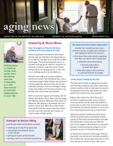 aging news NEWSLETTER OF THE INSTITUTE ON AGING (IOA) |  UNIVERSITY OF WISCONSIN–MADISON